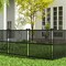 Black 55" Tall PVC Fence Panels with Metal Anchors Perfect for AC Cover or Trash Garden Use
